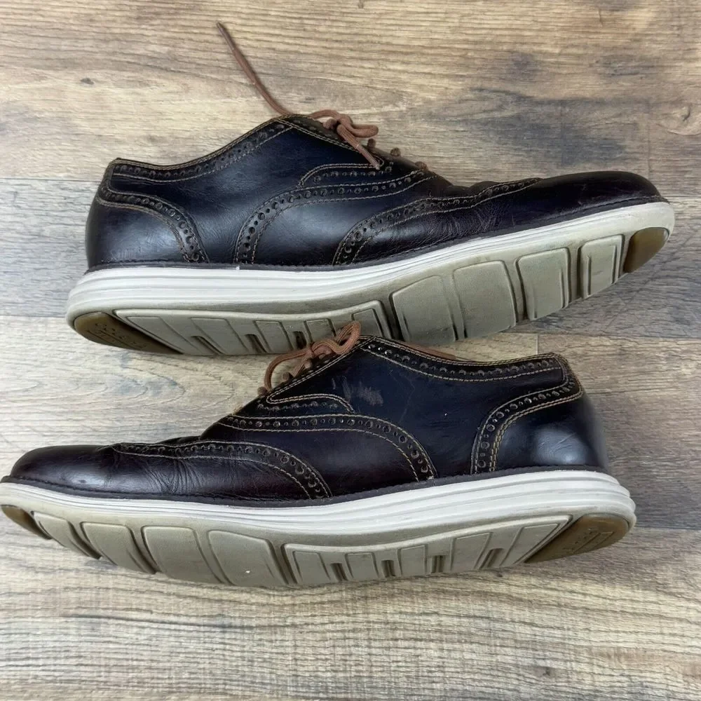 Cole Haan C23427 Original Grand Wingtip Oxford Shoes Dark Brown Men Size US 10.5